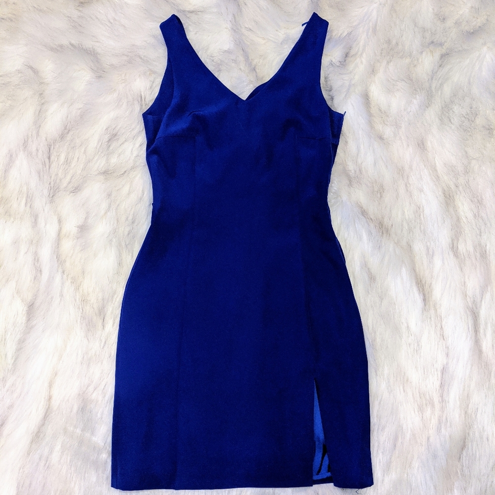 Royal blue Semi formal sheath dress